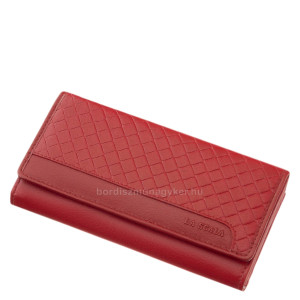 Portafoglio da donna in vera pelle La Scala DGN155 rosso