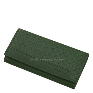 Women's wallet made of genuine leather La Scala DGN1958 green