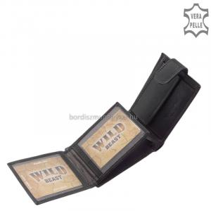 Pénztárca valódi bőrből szürke WILD BEAST SWC102/T