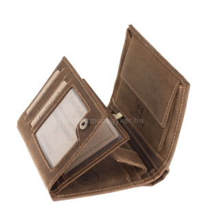 Vaddisznó mintás bőr irattartó pénztárca díszdobozban GreenDeed VADD3072 barna