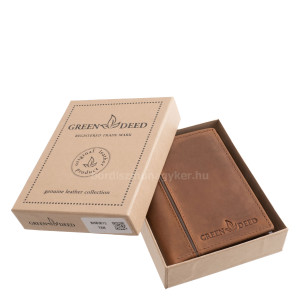 Muški novčanik-aktovka od prave kože GreenDeed svijetlosmeđe boje BHB3073