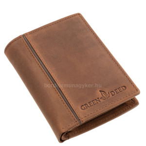 Muški novčanik-aktovka od prave kože GreenDeed svijetlosmeđe boje BHB3073