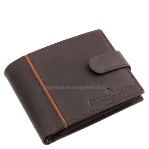 Valódi bőr férfi pénztárca átkapcsolóval GreenDeed barna BHB1021/T
