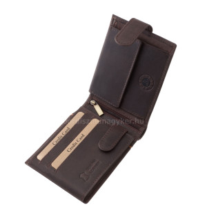 Valódi bőr férfi pénztárca átkapcsolóval GreenDeed barna BHB1021/T