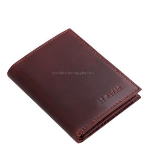 Genuine leather card holder in gift box La Scala ADQ1009 burgundy