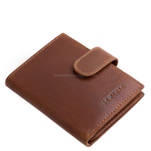 Genuine leather card holder in gift box La Scala ADQ1009/T light brown