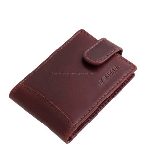 Genuine leather card holder in gift box La Scala ADQ30809/T burgundy