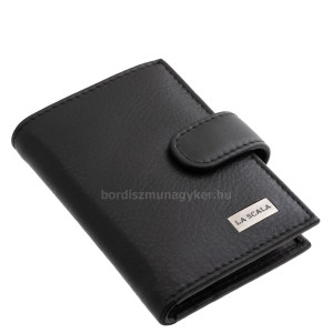 Valódi bőr kártyatartó díszdobozban La Scala CNA2038/T fekete