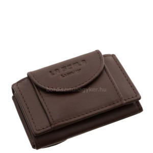 Genuine leather small wallet with key ring La Scala Luxury LNR09 brown