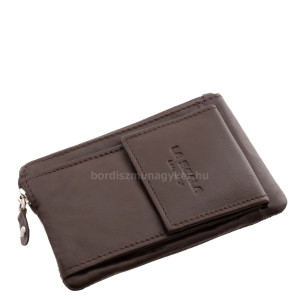 Genuine leather key holder with coin pocket La Scala Luxury LNR11 brown