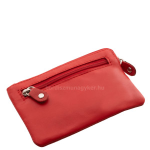 Genuine leather key holder with coin pocket La Scala Luxury LNR11 red
