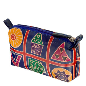 Valódi bőr neszeszer mintás felülettel Giultieri S1007A kék