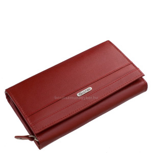 Real leather women's wallet Giultieri GIA-01 red