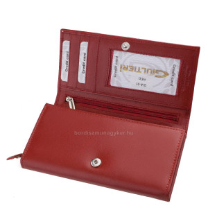 Ženski novčanik od prave kože Giultieri GIA-01 crveni
