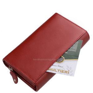 Valódi bőr női pénztárca Giultieri GIA-100 piros