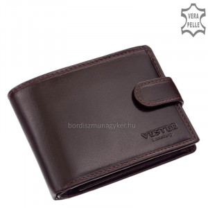 Vester Luxury usnjena moška denarnica v darilni škatli VES08 / T rjava