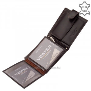Vester Luxury elegáns bőr férfi pénztárca díszdobozban VES6002L/T barna