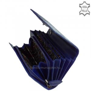 Portemonnee met patroon voor dames blauw Sylvia Belmonte IM100