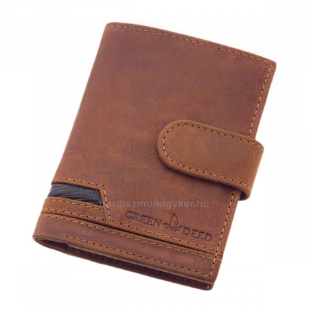 Кожен мъжки картодържач с превключвател GreenDeed светлокафяв AFG2038/T