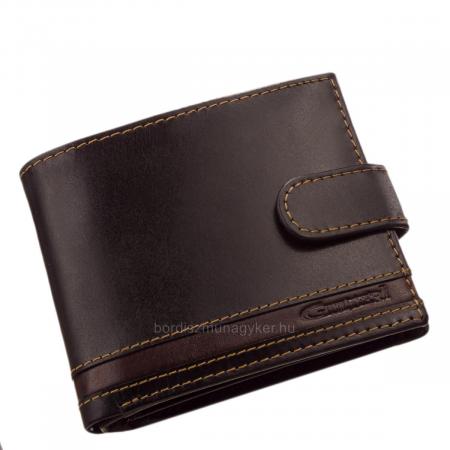 Kožená pánská peněženka s vypínačem Giultieri GCS1027/T černohnědá