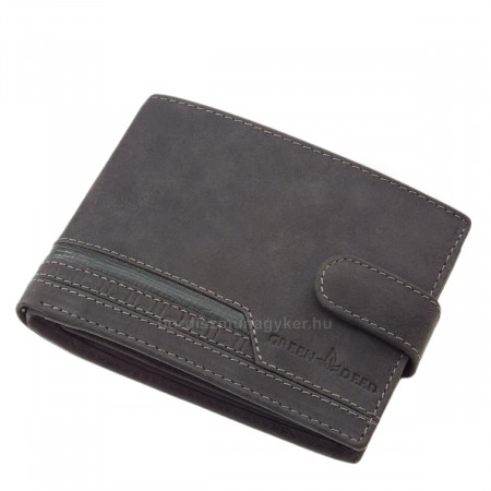 Leren heren portemonnee met knevel GreenDeed zwart AFG6002L/T