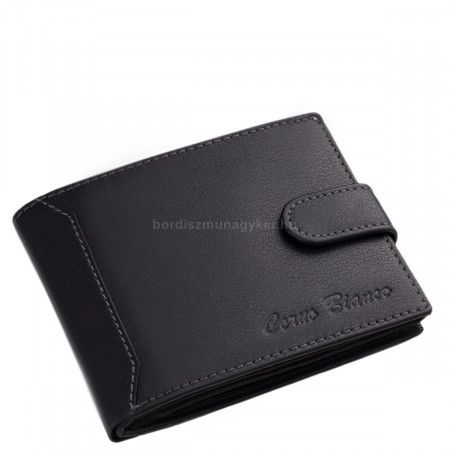 Leather men's wallet in gift box black SCC1021/T