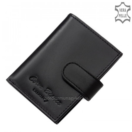 Porte-cartes en cuir avec interrupteur Corvo Bianco Luxury COR2038/T noir