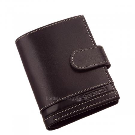 Bőr kártyatartó átkapcsolóval Giultieri GCS2038 fekete