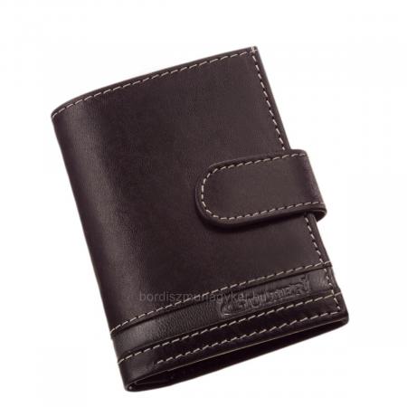 Leather card holder with switch Giultieri GCS2038 black-grey
