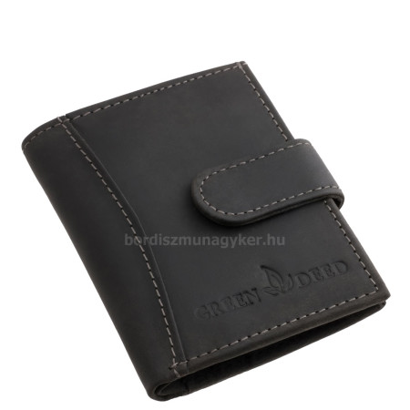 Bőr kártyatartó átkapcsolóval GreenDeed GHK2038/T fekete