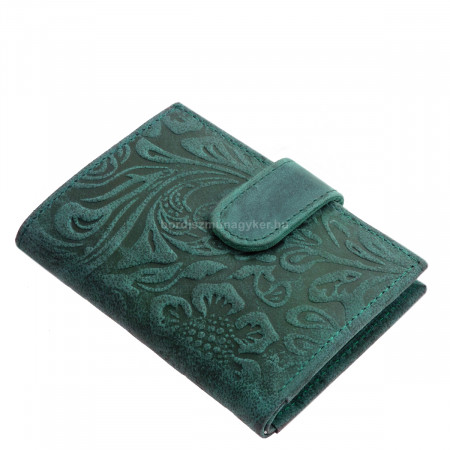 Bőr kártyatartó átkapcsolóval Sylvia Belmonte DVM2038/T türkiz