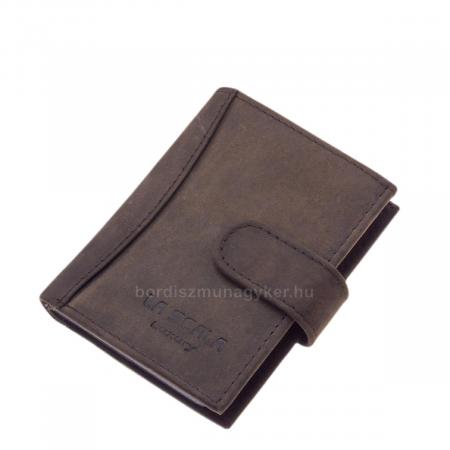 Kožni držač za kartice s prekidačem lovačka koža La Scala Luxury LSH2038/T smeđa