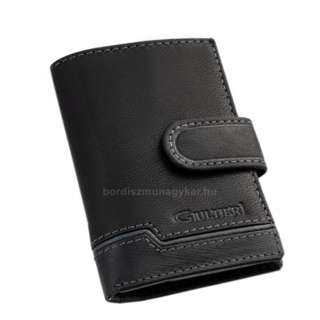 Leather card holder in gift box black SGG2038/T