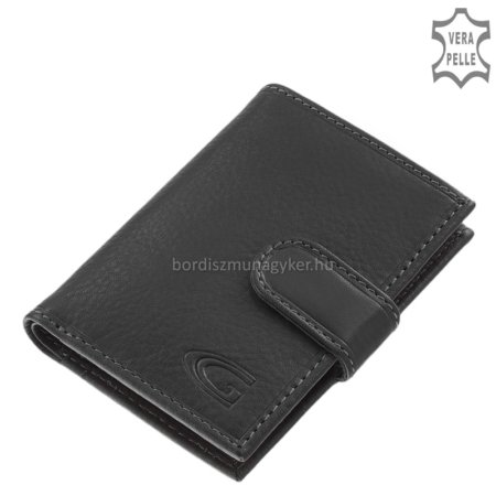 Leather card holder black Giultieri GA808 / T