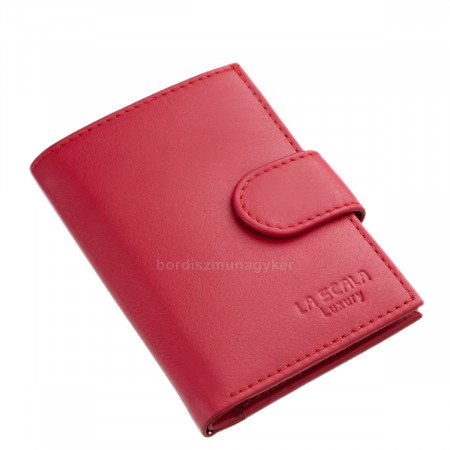 Porte-cartes en cuir LA SCALA Luxury cuir véritable LAS2038/T rouge