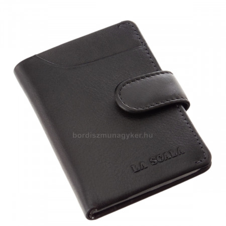 Kožený držák na karty s RFID ochranou černý AST2038