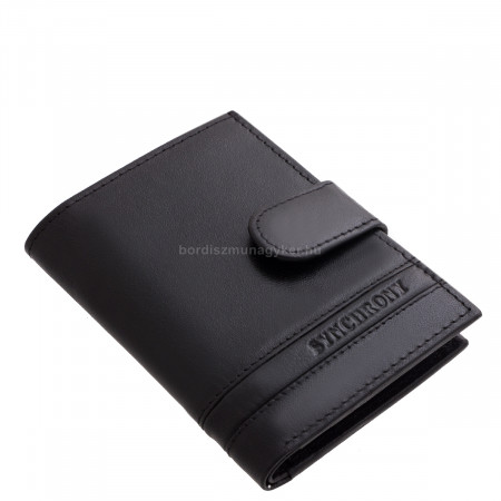 Suport card din piele cu protectie RFID negru RG808/T