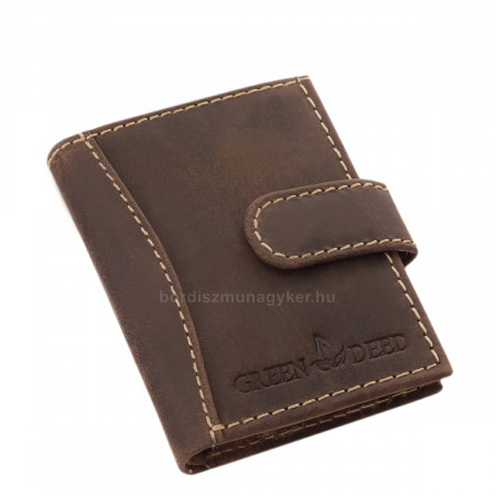 Porte-cartes en cuir avec protection RFID GreenDeed ABH2038/T marron