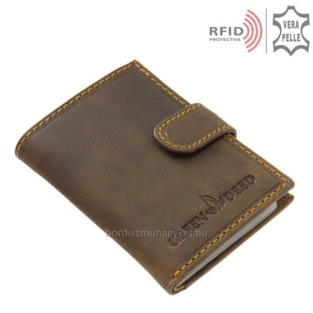 Kožený držiak karty s RFID ochranou GreenDeed DOP2038