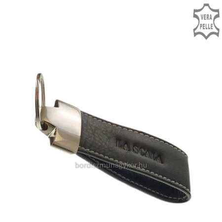 Leather keychain La Scala M-006 black