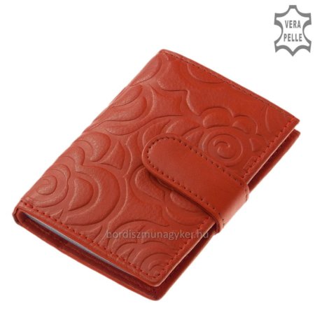 Leder Damen Kartenetui RO08 rot