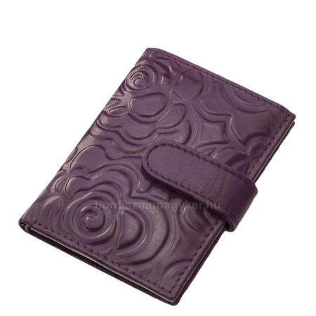 Porte-cartes femme en cuir Sylvia Belmonte ROU08 violet