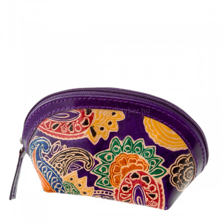 Bőr női kulcstartó mintás felülettel Giultieri S1006B lila