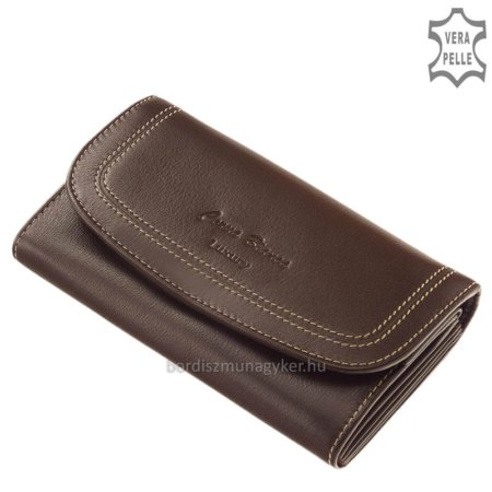 Leather women's wallet Corvo Bianco CN2017 brown