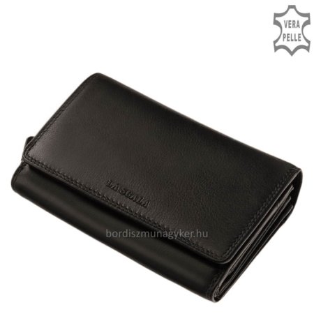 Leather women's wallet La Scala DN57006 black