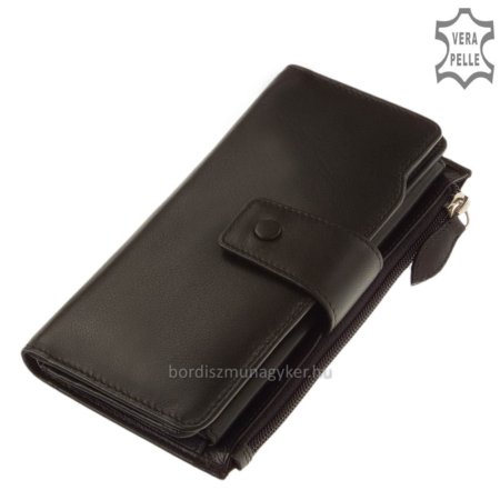 Leather women's wallet La Scala DN78 black