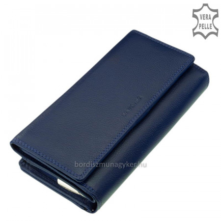 Dámska peňaženka LA SCALA z pravej kože DCO452 modrá
