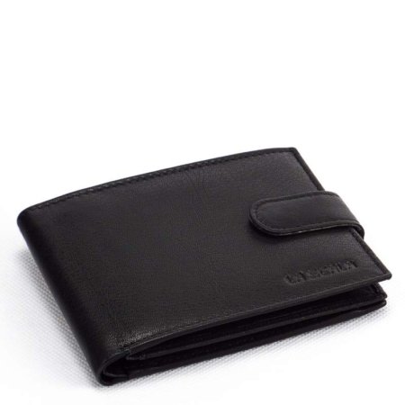 Usnjena denarnica s stikalom DG88 črna