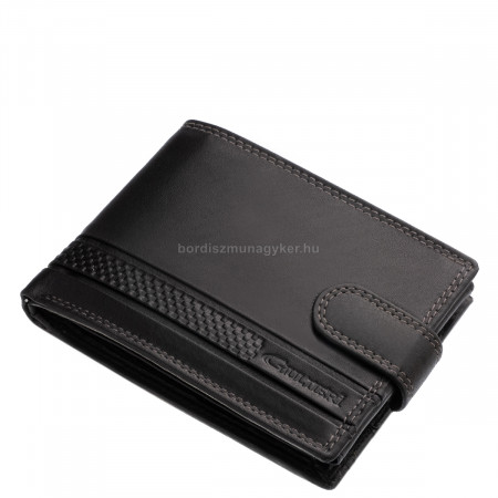 Leather wallet in gift box black Giultieri SCR09/T