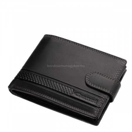 Leather wallet in gift box black Giultieri SCR1021/T